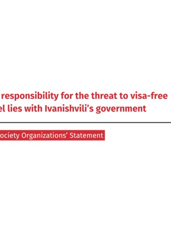 Sole responsibility for the threat to visa-free travel lies with Ivanishvili’s government
