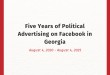 Five Years of Political Advertising on Facebook in Georgia