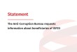 The Anti-Corruption Bureau requests information about beneficiaries of ISFED