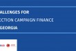 Challenges for Election Campaign Finance in Georgia