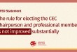 The rule for electing the CEC chairperson and professional members is not improved substan ...
